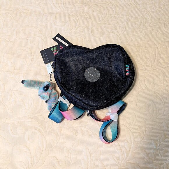 NWT - Kipling Wicked Heart Glitter Convertible Backpack Crossbody - Picture 2 of 8